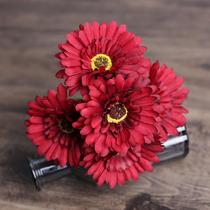 Imitation Flower Fran Flower Gerbera Small Daisy Flower Art Manual Flower Arrangement Wedding Decoration Bouquet Flowers