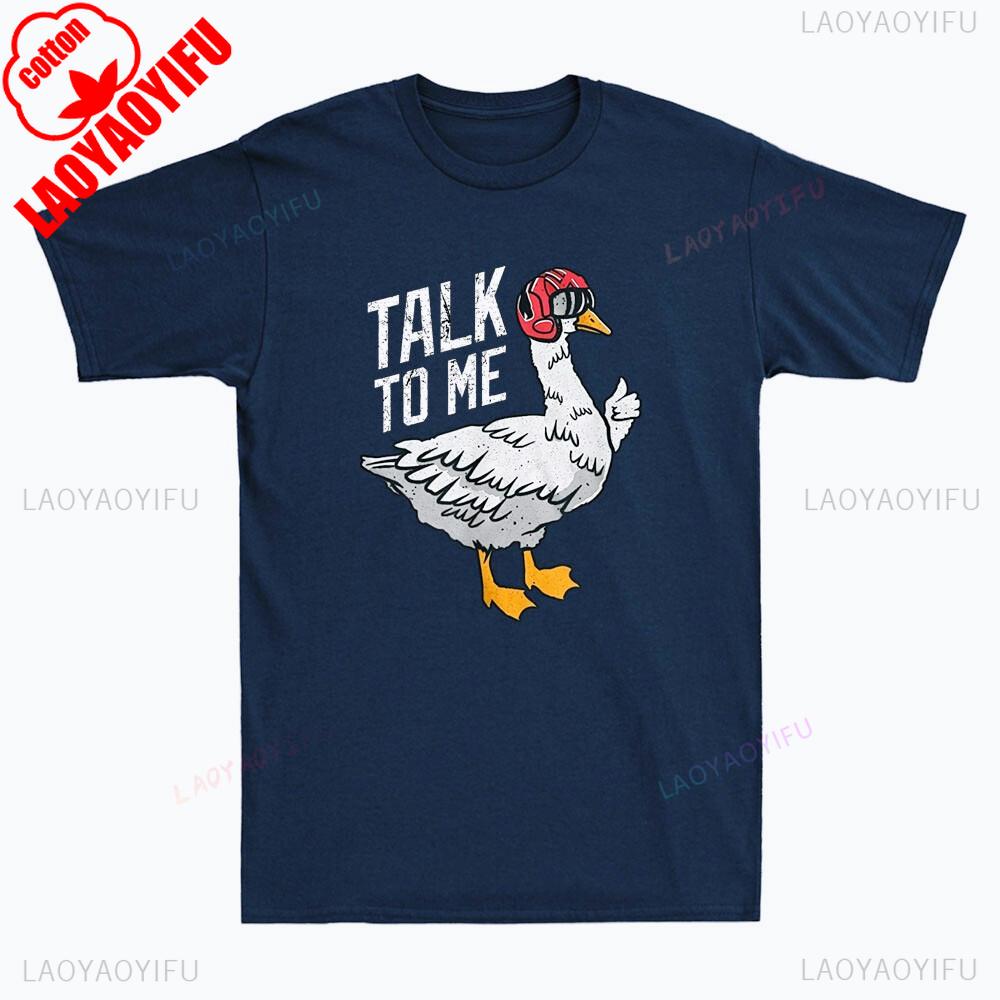 Talk To Me Goose Funny Goose Meme Vintage Unisexs TShirt Lovers Gift Summer Fashion Casual Comfort Soft Cotton Pattern Print Tees