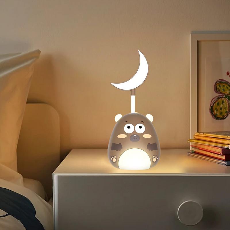 Bear Night Light Brightness Adjustable Bear Table Lamp Multiple Modes Light Cute Night Lamp For Bedroom Study Children Room