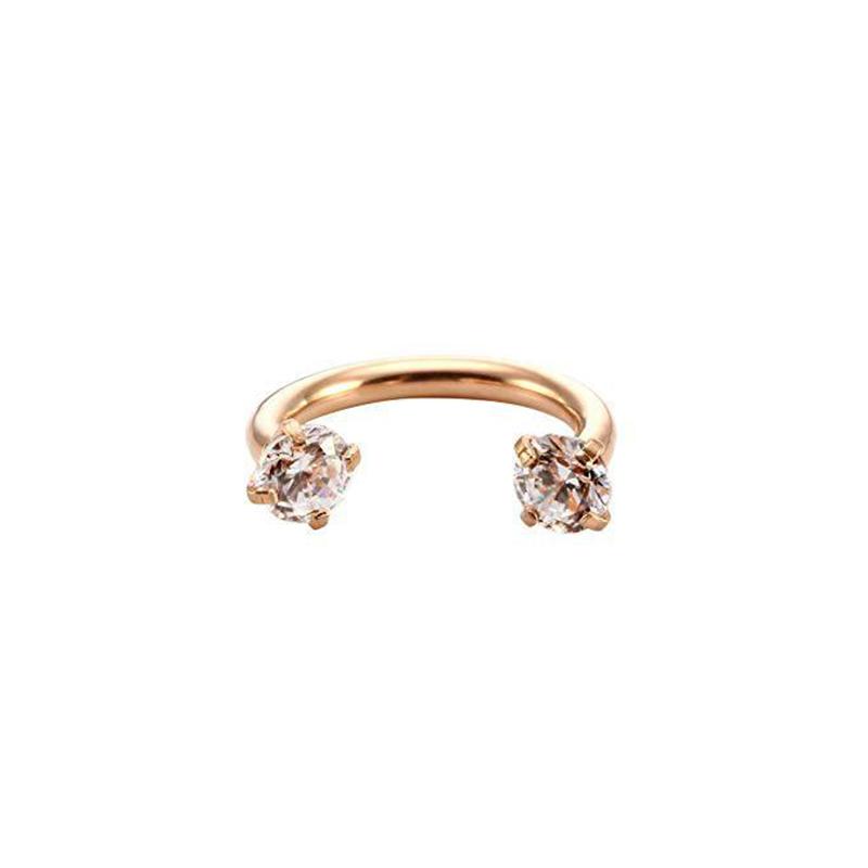 Stainless Steel Crystal Hoop Ring Piercing Nose Ear Belly Button Rings Women Men Cartilage Helix Earrings Daith Piercing Jewelry