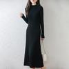 Women Sweater Dress 100% Wool MODERN NEW SAGA Turtleneck Knit Long Pullover Winter Jumpers Wool Long Dress Female