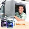 Truck Mug 420MLTruck Driver Mug Handcrafted Stainless Steel Resin Truck Coffee Mug Trailer Shaped Coffee Cup For Coffee