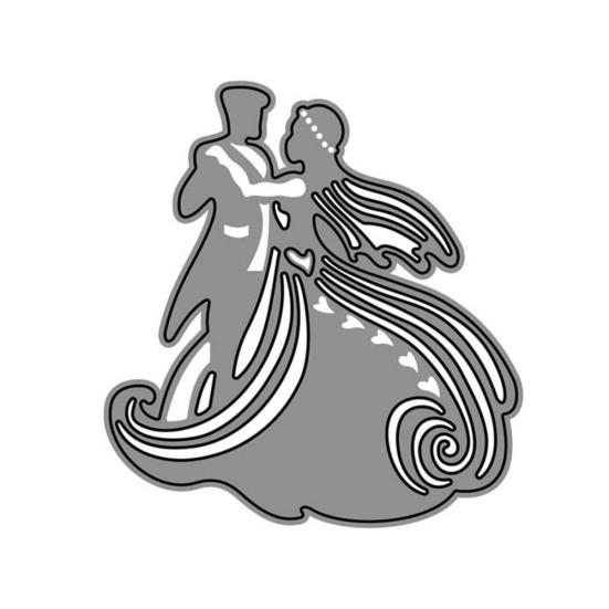 

Модное сердце невесты жениха из углеродистой стали шаблон для резки бумажных карточек для скрапбукинга DIY