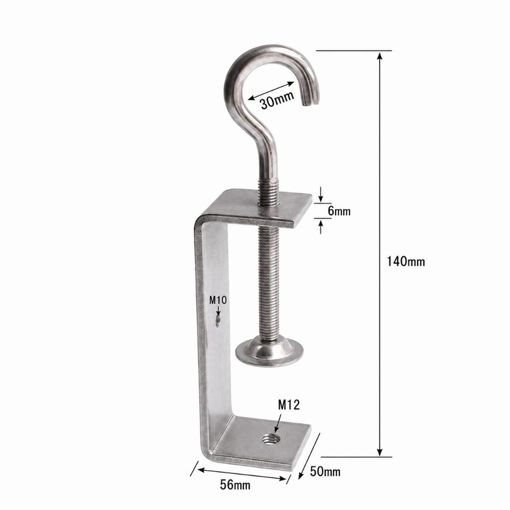 Pull Ring C-clamp 304 Stainless Steel Fixed Holder Clip Square Clamp Hardware Fasteners
