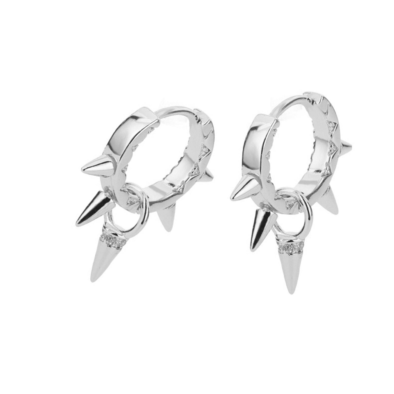 

Минималистичные серьги-каффы с заклепками золотого/серебряного тона, модные серьги для пирсинга, стильные ювелирные аксессуары для вечеринок серебряный