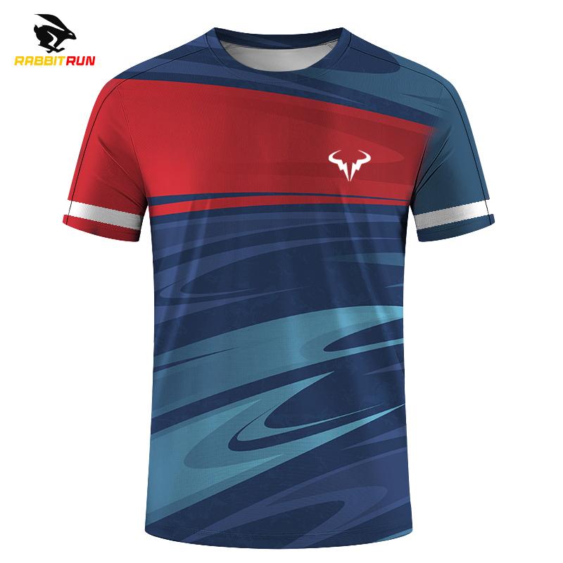 Modische Badminton-Tennis-Serie mit 3D-Druck für Herren und Damen im Freien, neue, kurzärmelige T-Shirts mit Rundhalsausschnitt