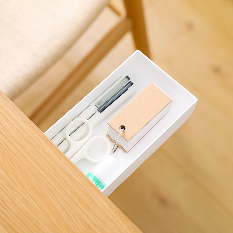 Multifunctional Adhesive Hidden Desk Drawer: Plastic Pencil & Stationery Box