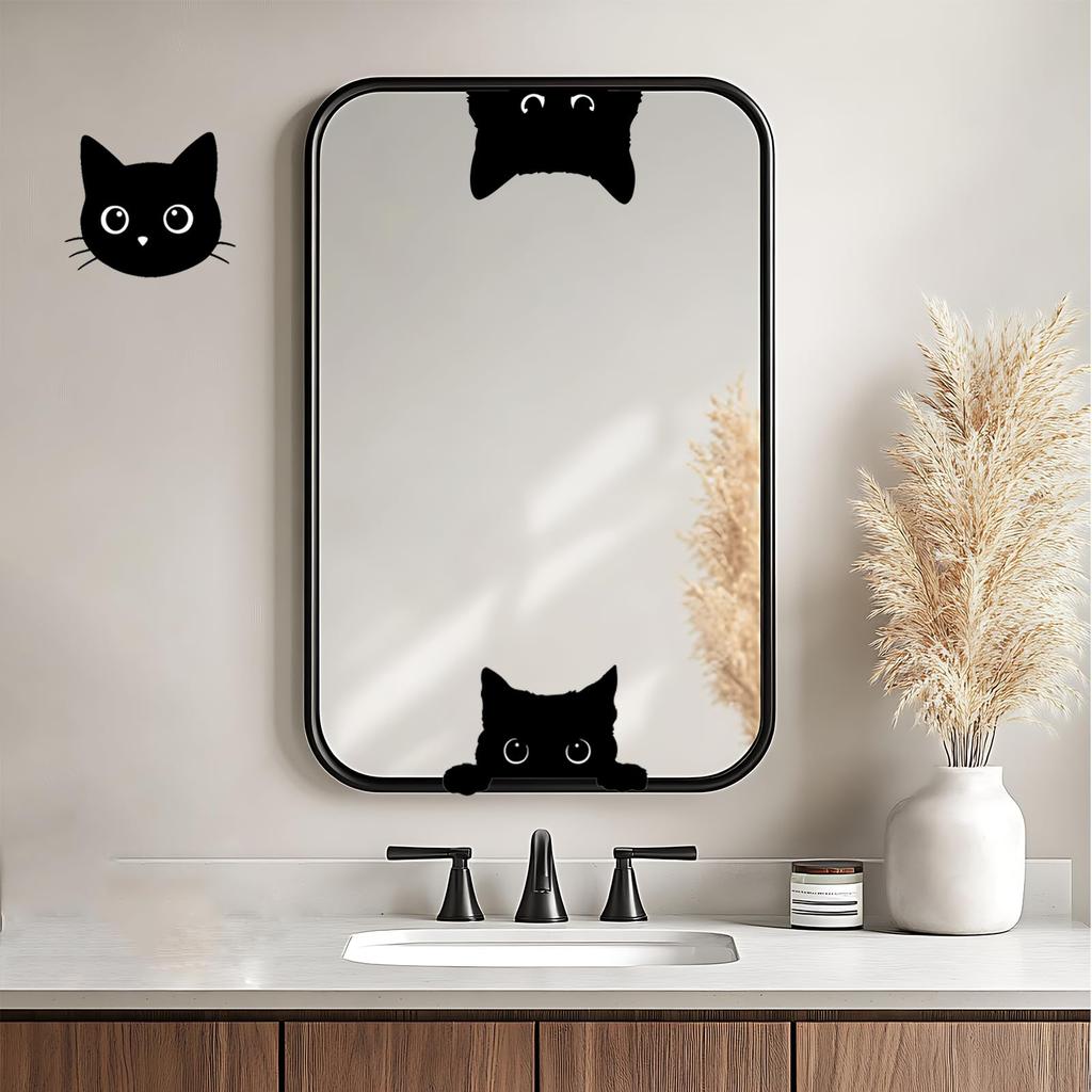 ZQX Car Decal Black Cat Cute Hidden Scratch Funny Car Sticker Motorcycle Funny Cat