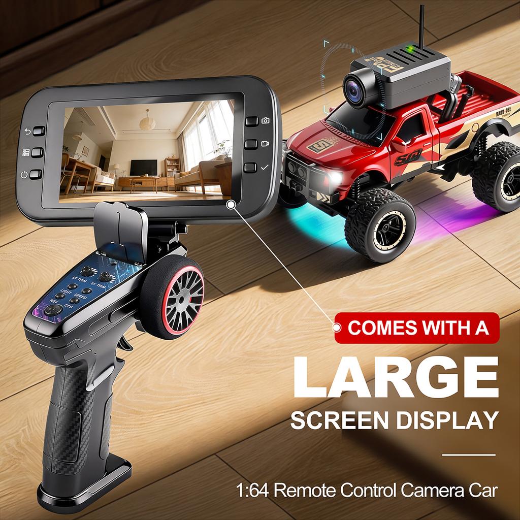 AAXU1 WLtoys 6407 1:64 Scale Mini RC Car Toy Model with Remote Control And WiFi APP Desktop Remote Camera Control RC Cars