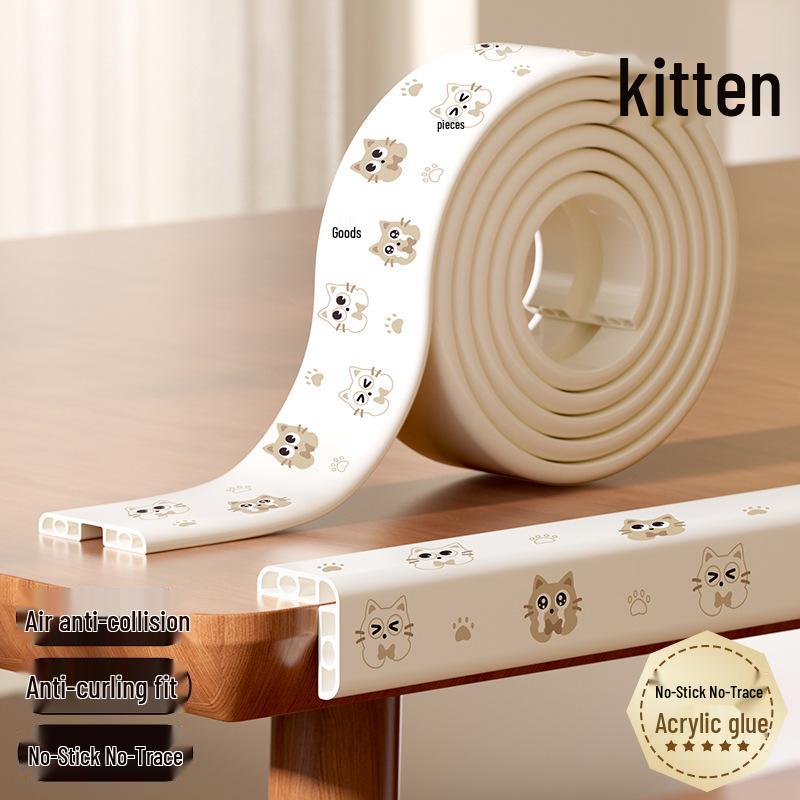 

Cartoon Corner Protector: No-Stick PVC Bumper Strip for Baby Safety 2-meter Bagged