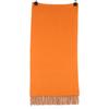 Hermes Embroidered Logo, Cashmere, Fringe Scarf Orange / beigeUsed