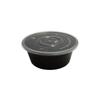 Disposable Black Plastic Round Food Container