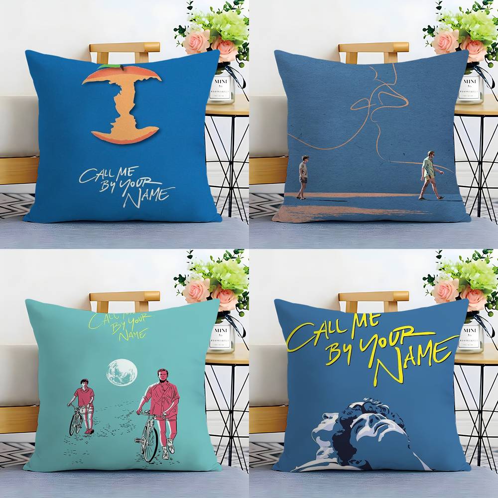 C-Call Me by Your Name Pillow Case Sofa Short Plush Double-sided HD Printing Room Home Office Gift Cushion Cover