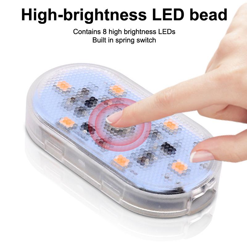 Automotive Atmosphere Lighting Foot Atmosphere Wiring Free Led Wireless Magnetic Suction Lighting