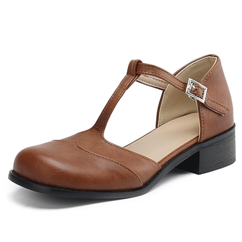 

Повседневные женские сандалии на низком каблуке, туфли-лоферы, большой размер 43, с Т-образным ремешком, д Орсе, черные, коричневые, обувь, женские, удобные 39 коричневый