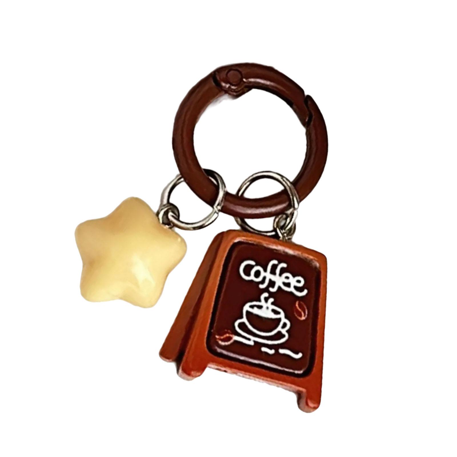 

Стильный брелок для ключей Star Coffee из смолы и железа, подвеска-украшение для сумок и ключей C