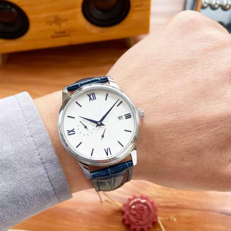 Oujia Men's Automatic Mechanical Waterproof Watch with Italian Leather Strap and Calendar