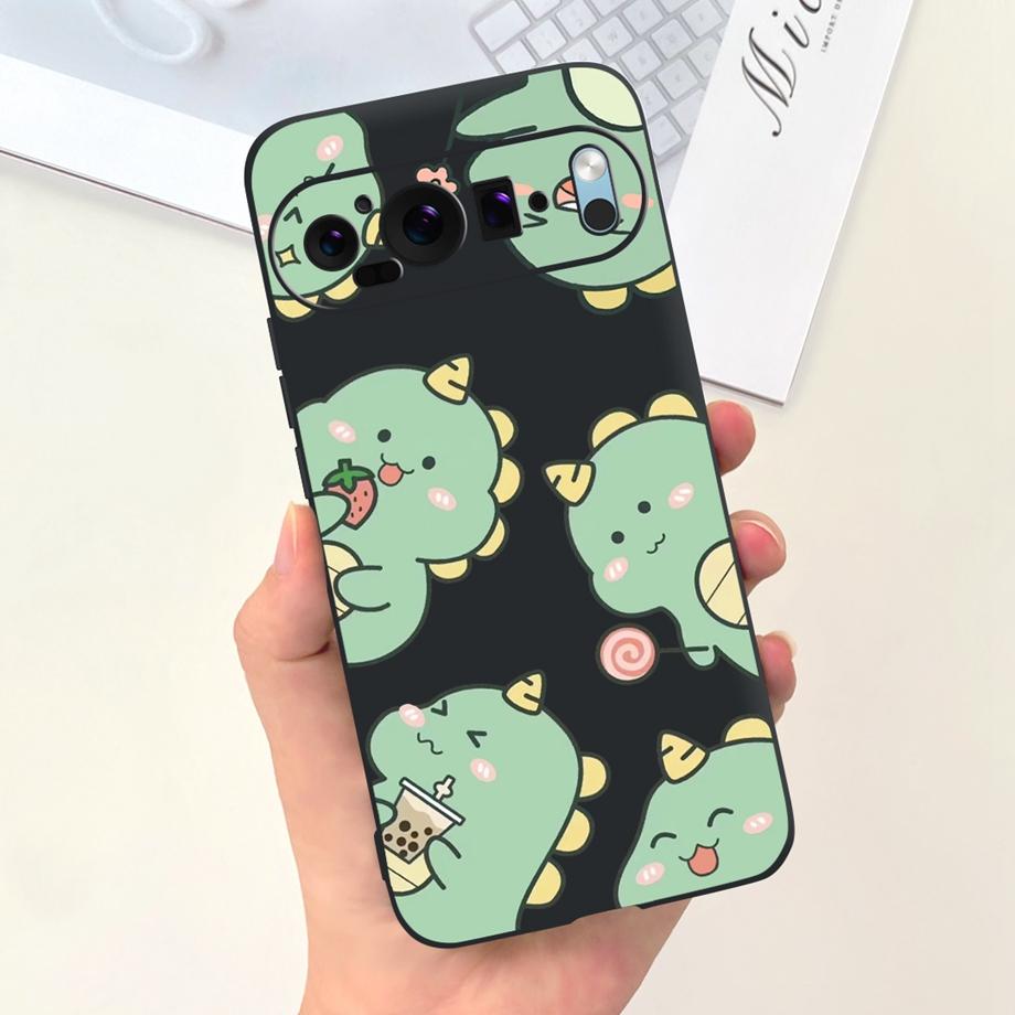 Cartoon Black Cat Cool Style Phone Case For Google Pixel 9 9Pro 7 6 6a 6Pro Coque Fundas Ultra Soft Silicone TPU Bumper Cover