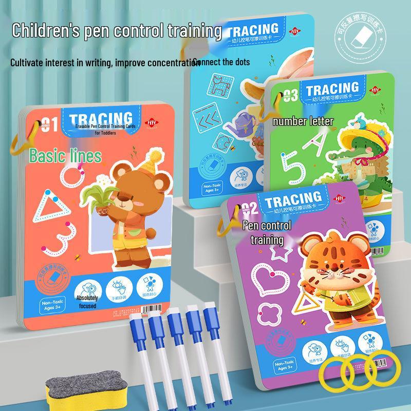 Kindergarten Pen Control Tracing and Dot-to-Dot Copybook for Children's Development