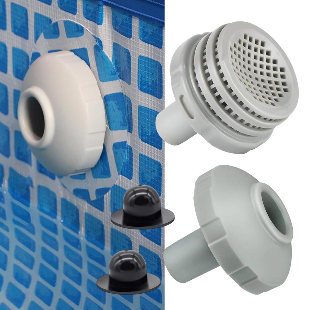 Sada konektorů vodního trysky pro bazén 25022E Pro bazény Intex, Adaptér pro přípojku vstupu/výstupu s mřížkami sítka, Tryska pro hadice 1,25 palce