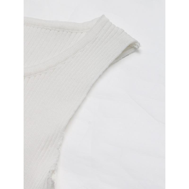 Spring Summer Women's Solid Colour Bowknot Collage Design Sexy Hollow Hottie Slim Tank Top