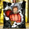 One Punch Man Saitama Printed Throw Blanket—soft,warm;versatile Blanket for All Seasons—perfect As &air-conditioning Throw,nap Blanket