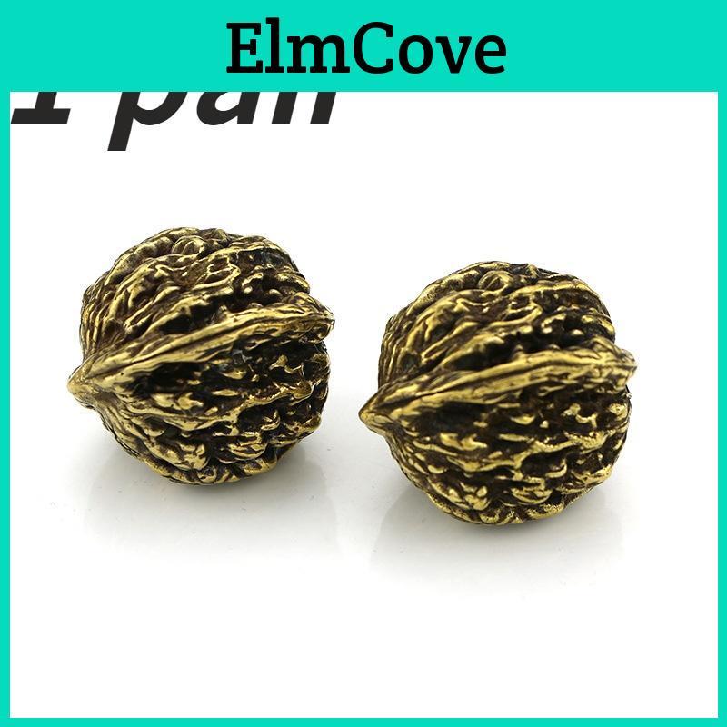 New Vintage Ornaments Walnut Copper Brass Fruit Figurines Handmade Crafts Home Decor Accessories Tea Table Desk Decorations
