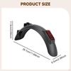 Rear for Electric Bike, Tire Mudguard, Repair Part, Black Impact Resistant with Reflector and