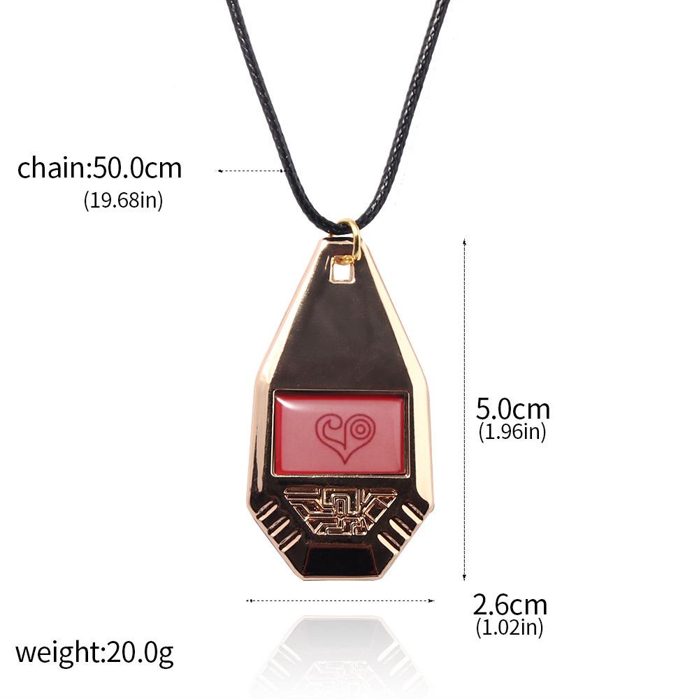 Digimon Anime Pendant Necklace - Holy Plan Wisdom, Courage, Friendship, Hope Badge Alloy