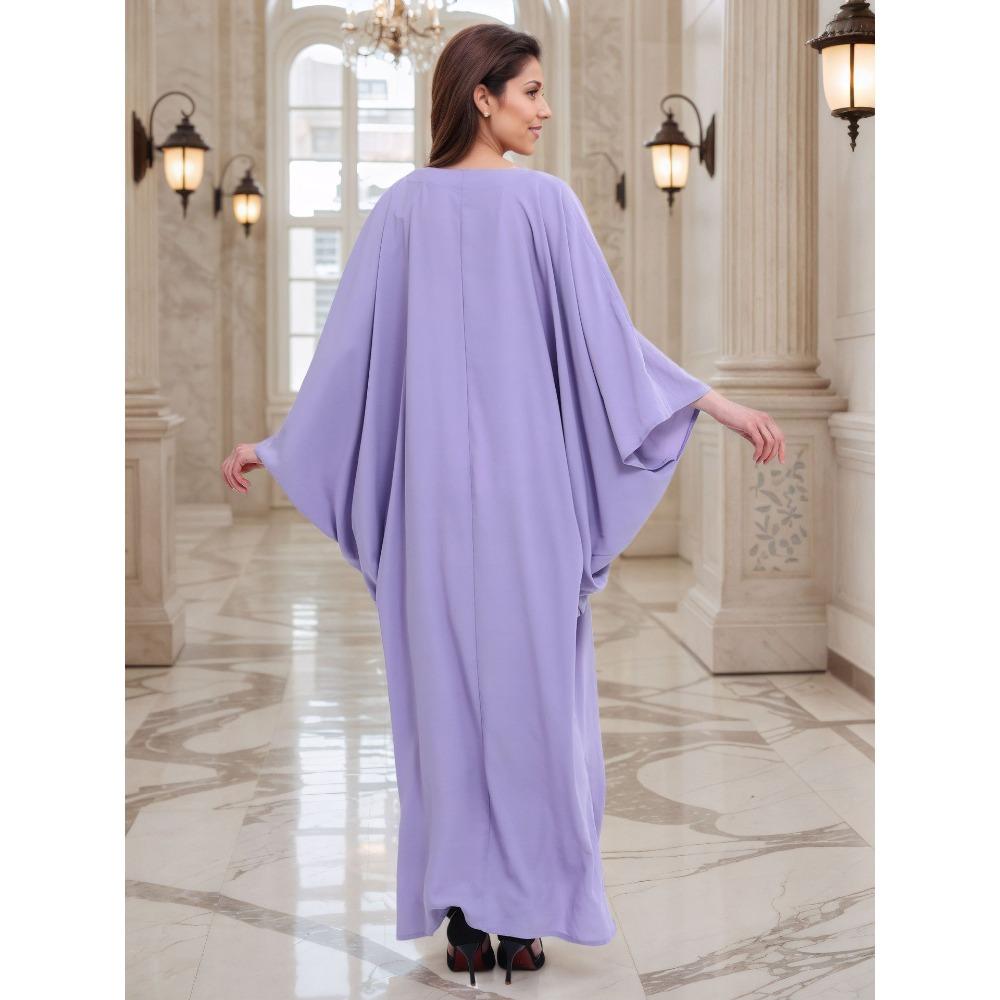 Übergröße Boho Kaftan Kleid, Damen Übergröße Maxi Cover Up Kleid
