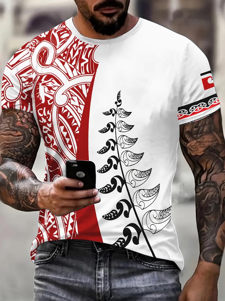 Men's Malo Selection 3DT Graphic Tee - Refreshing Summer Comfort, Casual Short Sleeve with Bold Digital Print Graffiti