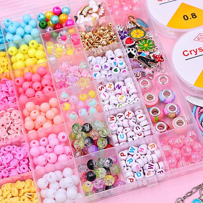 1Set Macaroon Color Beads Kit For Diy Jewelry Making Flat Loose Beads Kits Diy Jewelry Making Set Diy Jewelry Making Supplies