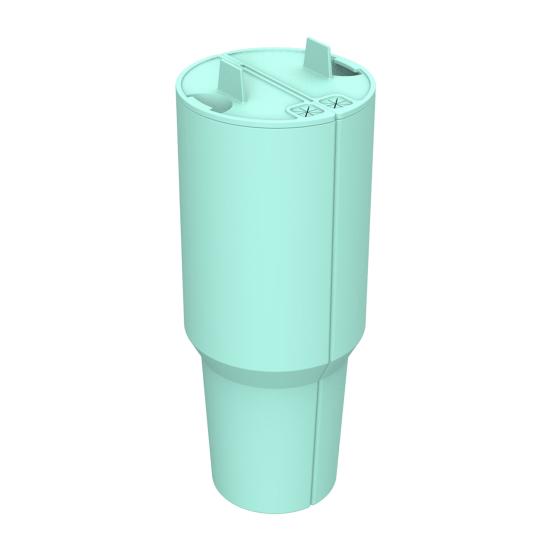 2-in-1-Bechereinlage aus Silikon für 40-oz-Becher, kreativer Getränketrenner, stilvolles Smaragdgrün