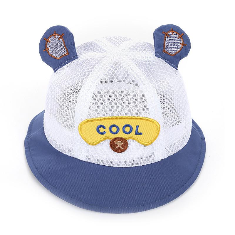 

Childrens Mesh Sun Hat With Large Brim And Cotton Material For Summer Play And Sunshade синий