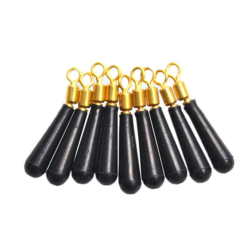 50Pcs Fishing Gear Block Rotation Drift Fishing Floats Accessory Bobber Copper+ Rubber Tools Fish Float Fishing Float Base
