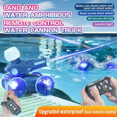 Naujas automobilis, 2,4 G amfibija, gali paleisti vandens patranką, kaskadininkas, nuotolinio valdymo pultas, dvipusis riedėjimas, vairavimas, naujos technologijos, triukas, vaikų elektriniai žaislai