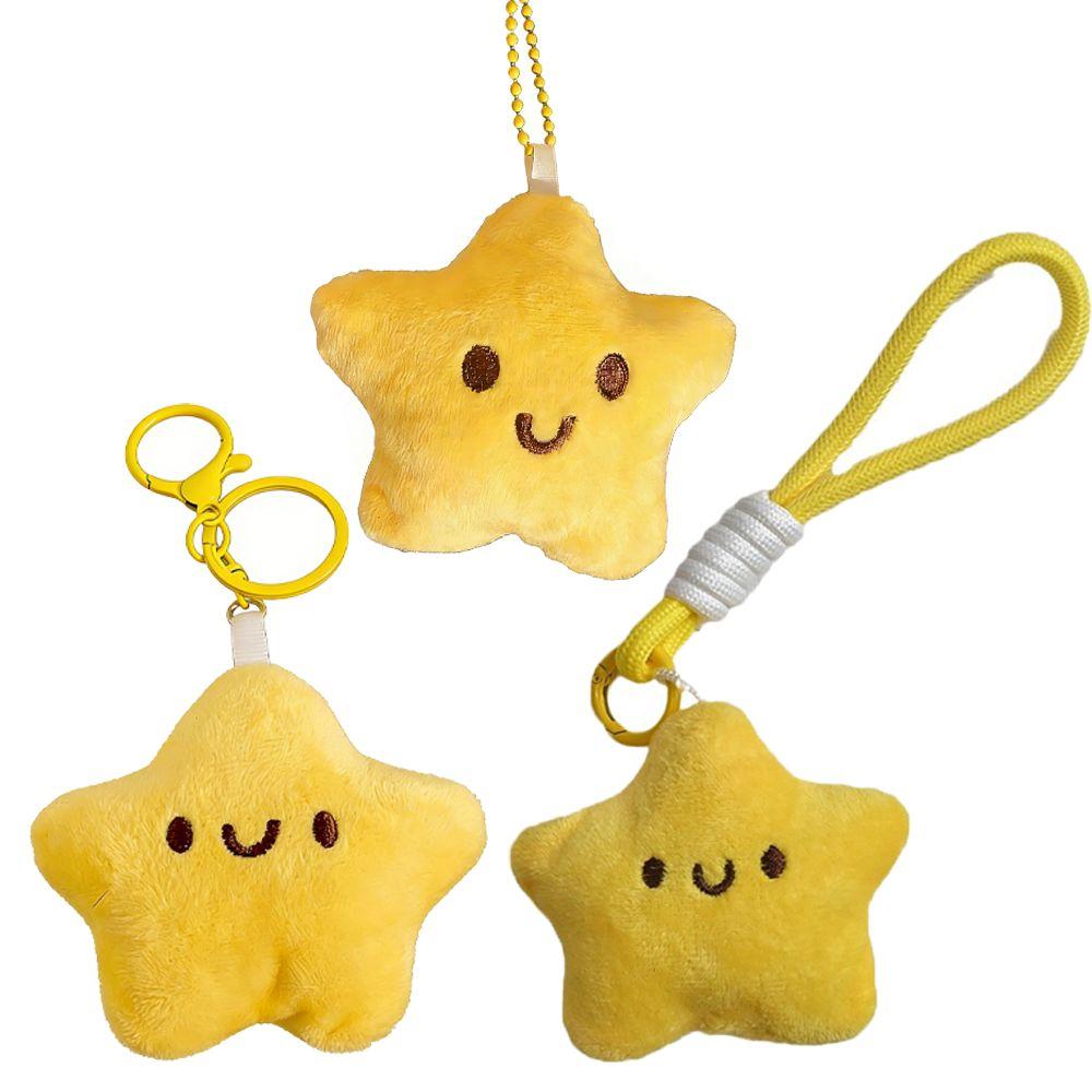 Friendship Plush Star Keychain Cartoon Star Pendant with Lanyard  Graduation Gifts