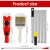 180° Rotating Paint Brush Handheld Paint Tools Multi Angle Paints Roller Extension Pole Attachment with Brush for Ceiling Wall