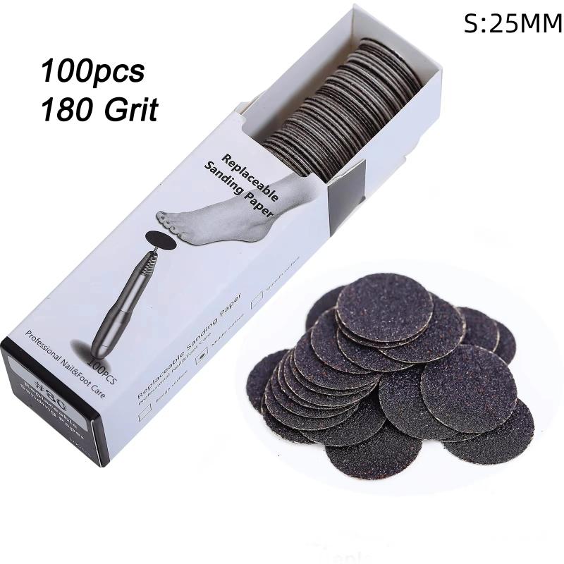 25/35Mm Austauschbares Schleifpapier Pediküre Werkzeuge Maniküre Pediküre 3/32'' Scheibe Fuß Tote Haut Entfernen Schleifpapier Scheibe