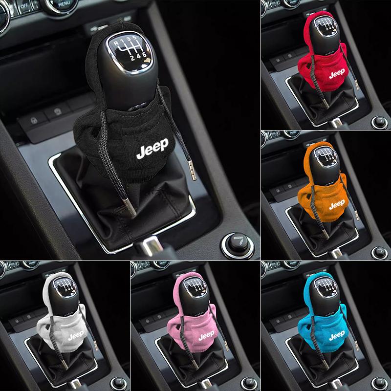 1Pcs Car Gear Lever Hood Small Sweater Decoration Gear Lever Hoodie Car Styling For Jeep Renegade Wrangler JK Grand Cherokee WJ Willys Compass Command