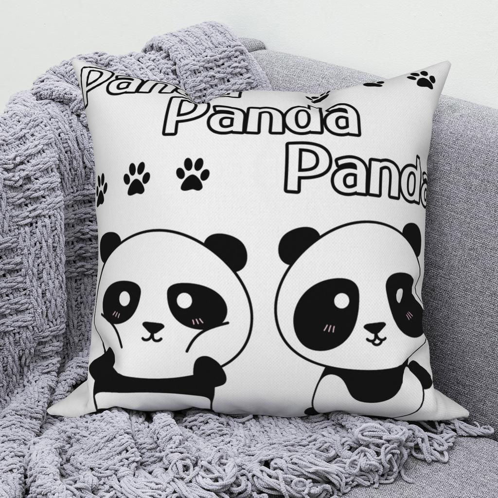 Cute Panda Animal Pattern Cushion Cover for Home Living Room Sofa Bedroom Decoration Square Pillow Cover
