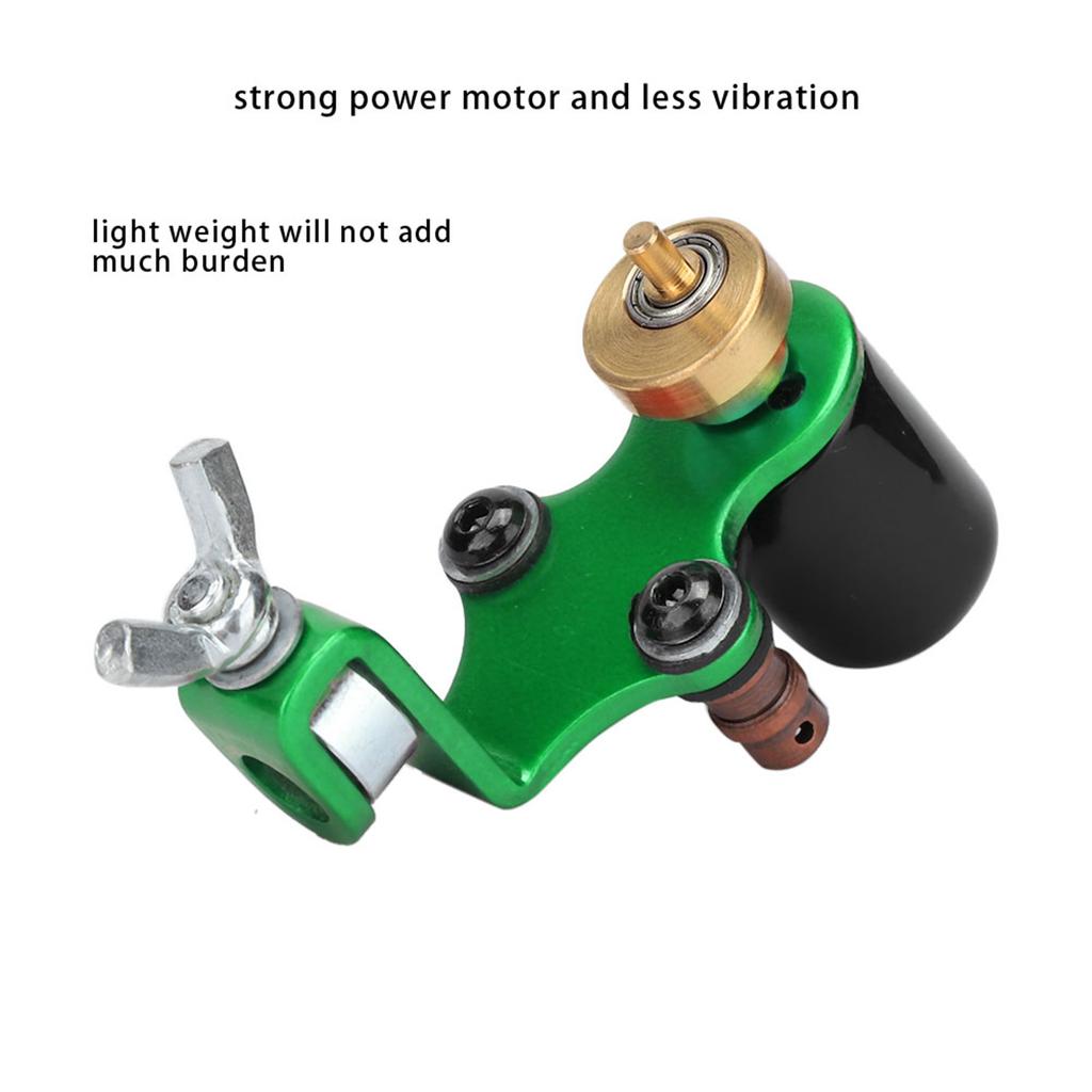 Alloy Rotary Tattoo Machine Liner Shader Strong Motor Gun Coloring Permanent Makeup ToolGreen