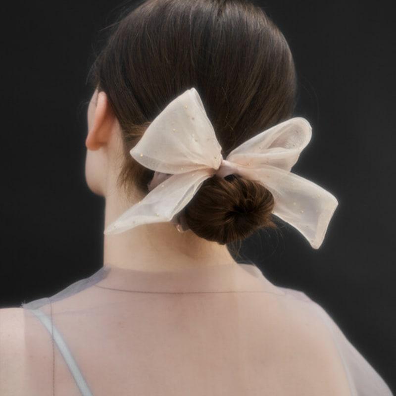 RAWFINED Transparent Bow Scrunchie