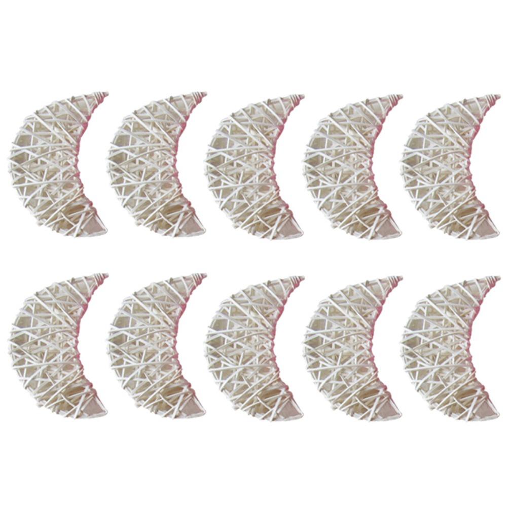 10PCS Multicolor Artificial Rattan Ball Heart Moon Fish DIY Accessories Christmas Balls Ball Star Xmas Tree Ornament Photo Props