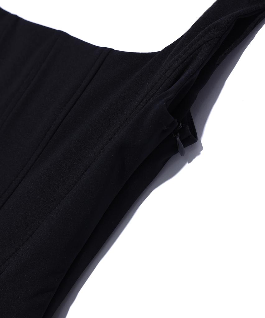 YOUHEE Basic Corset Dress Black