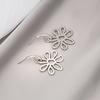 Asymmetric Dangle Earrings Unique Hollow Flower Drop Earrings Statement Jewelry Fashion Simple Small Hoop Earrings