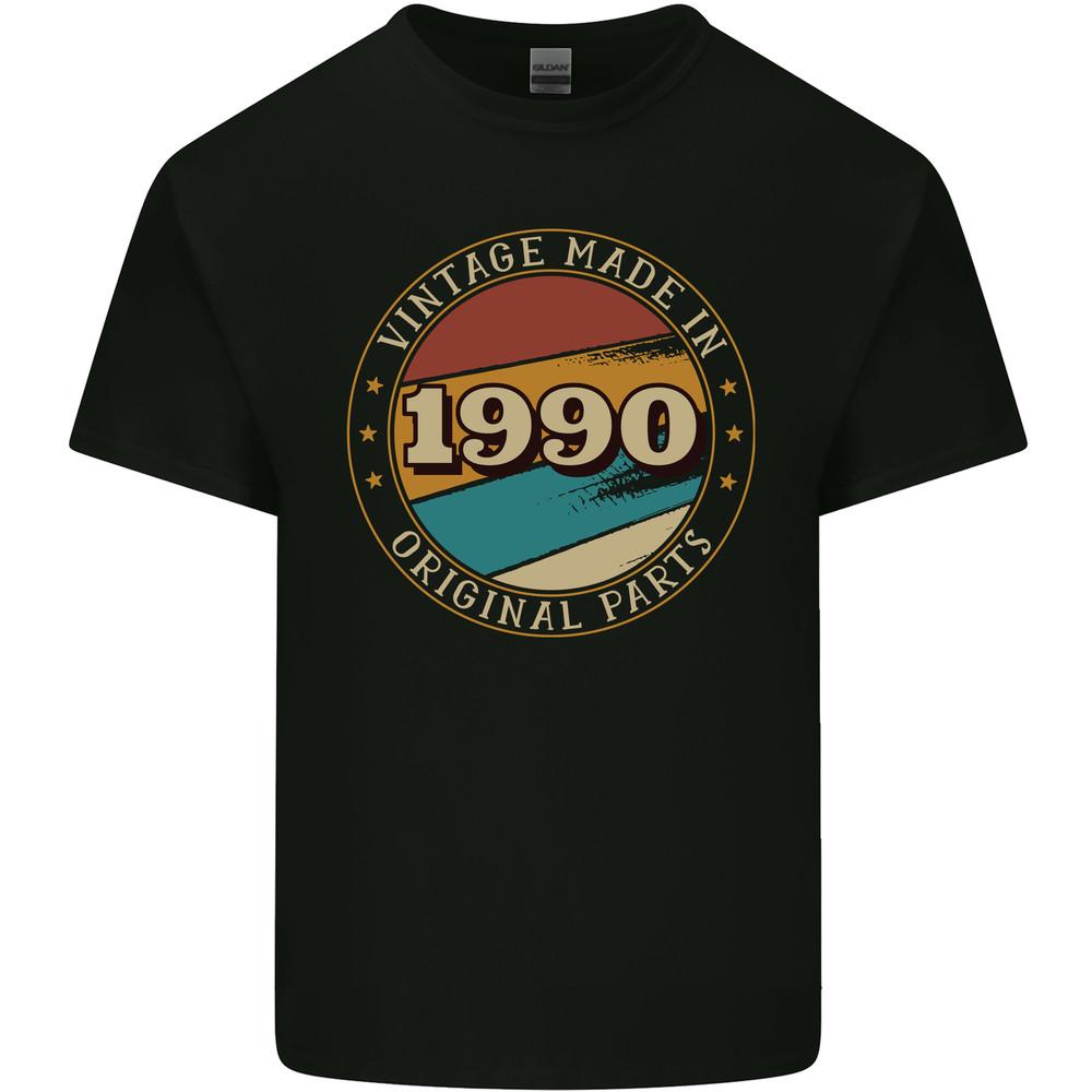 35th Birthday Vintage Made In 1990 Mens Light Cotton T-Shirt