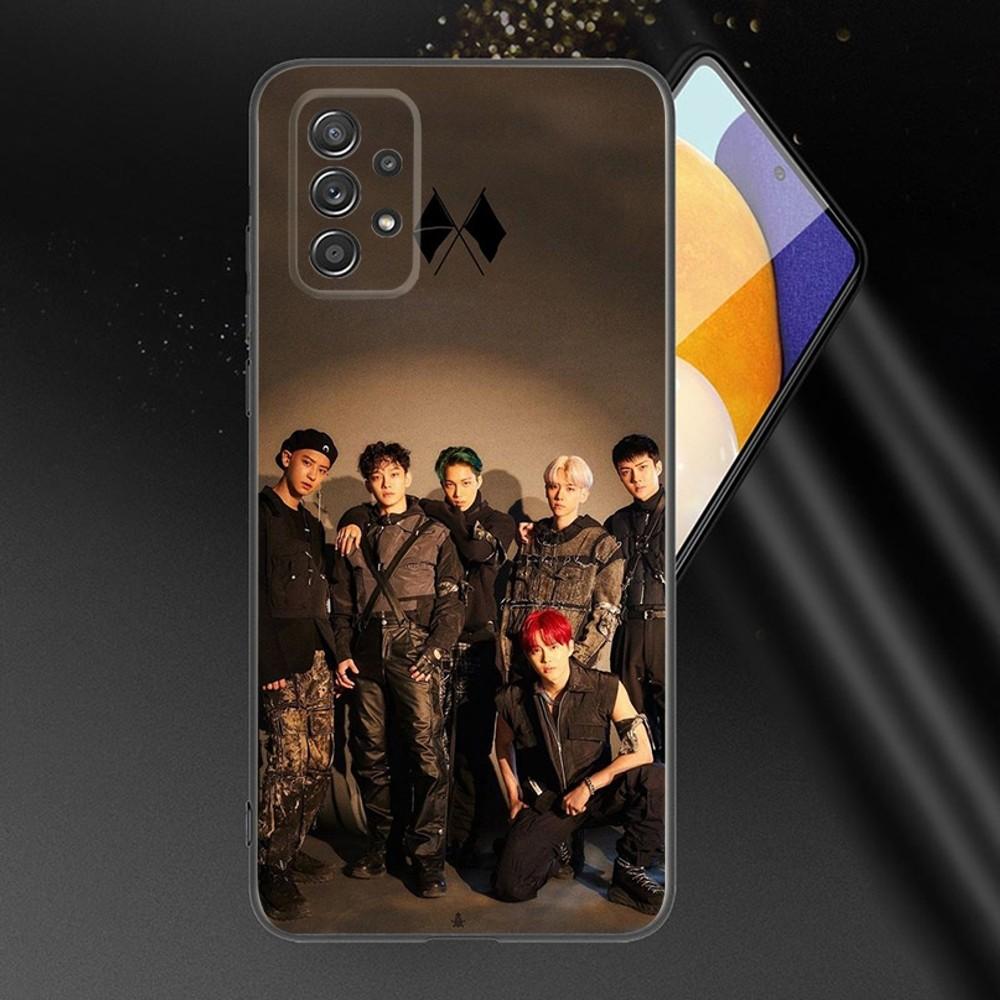 Корея Kpop-E-EXO Чехол для телефона Samsung Galaxy A13, A21s, A22, A31, A32, A52, A53, A71, A80, A91 Мягкая черная крышка для телефона Samsung a225g