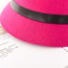 ZHENYUEQI Women's British Style Wide Brim Felt Fedora Hat