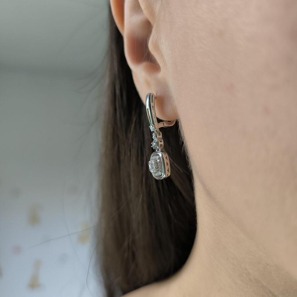 Silver Earrings with Cubic Zirkonia (2186618)